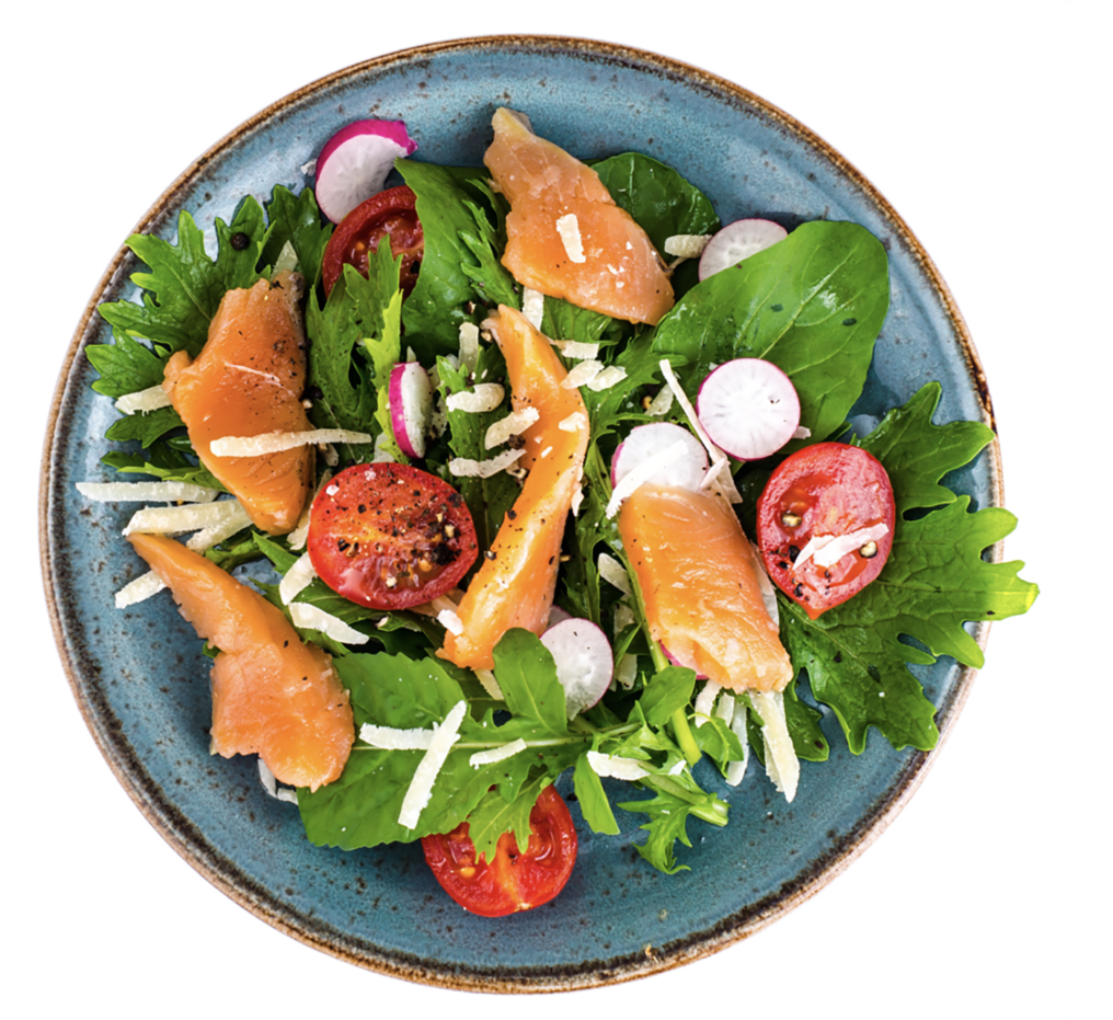 The spices and flavors in this salmon salad complement limonene perfectly