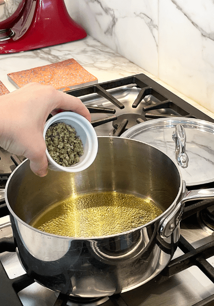 You can make cannabutter on your stovetop with just common kitchen tools.